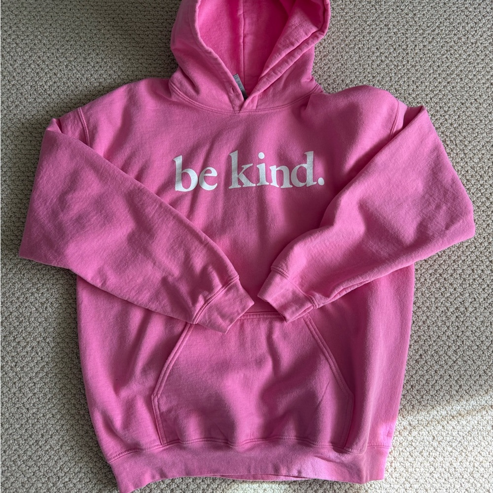 Gildan Pink “be kind” Pullover Hoodie - Large